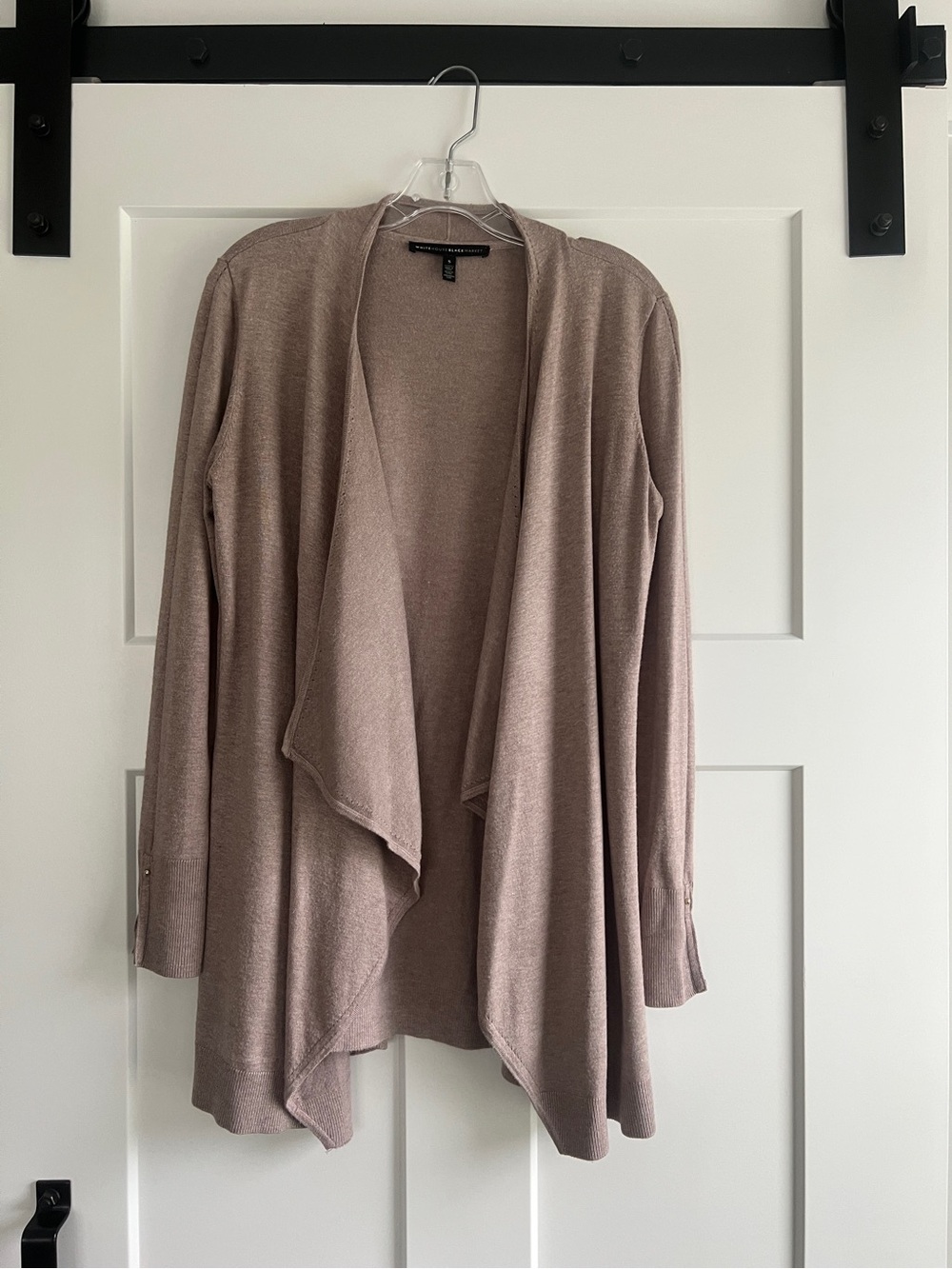 White House Black Market Open-Front Waterfall Cardigan Sweater